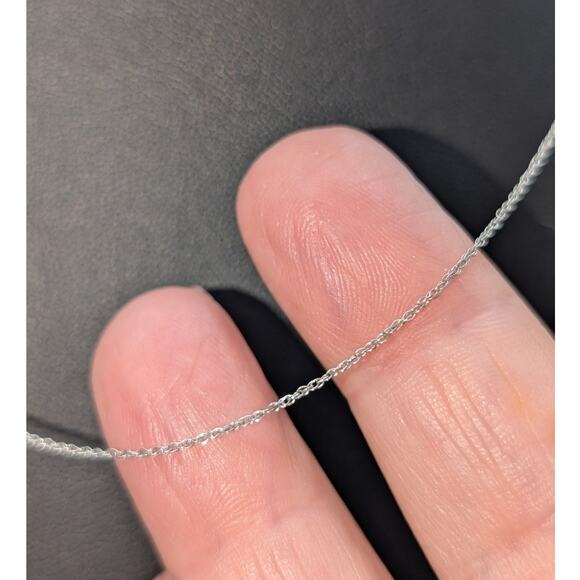 Vintage Marked & Tested 10K White Gold Dainty 20.5" Chain Necklace - Picture 3 of 5